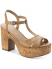 jillien womens buckle peep-toe block heels