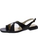 nikki womens leather ankle strap slingback sandals