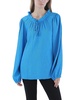 plus womens mock turtleneck gathered pullover top