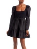 womens mini puff sleeve fit & flare dress