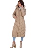 womens fleece lined quilted maxi coat