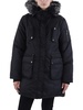 womens faux fur trim cold weather anorak jacket