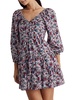 womens floral tiered mini dress