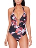 womens floral print halter one-piece swimsuit