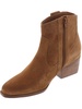 womens zipper leather ankle boots