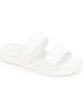 reeves quilted 2 band womens velcro slip on slide sandals