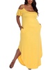 plus lexi womens jersey cold shoulder maxi dress