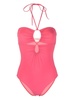 women's minorca maillot one piece swimsuit, honeysuckle, pink