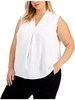 plus womens chiffon v-neck blouse