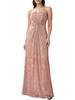 womens mesh pleated evening dress