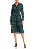 marina womens snake print midi shirtdress