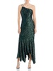 womens sequined one-shoulder cocktail and party dress