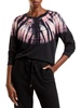 womens tie dye fitness activewear sweatshirt