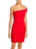 womens knit one shoulder sheath dress