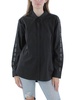 womens collar long sleeve button-down top