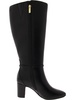 womens faux leather wide calf knee-high boots