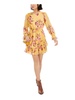 womens floral ruffled mini dress