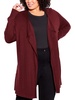 womens ribbed trim layering cardigan sweater