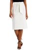 womens linen blend knee-length a-line skirt