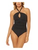 womens ruched keyhole one-piece swimsuit