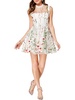 juniors womens floral short fit & flare dress