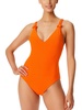 womens solid high-leg one-piece swimsuit