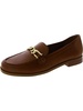 womens leather chain loafers