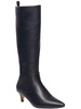 darcy womens faux leather kitten heel knee-high boots