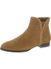 raegan bootie womens suede embellished booties