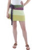 ivana womens ribbed knit colorblock mini skirt