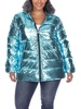 plus womens faux fur cold weather puffer jacket