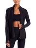 womens mock neck mesh inset track jacket