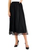 womens polk dots lace overlay midi skirt