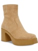 sierra womens faux suede platform ankle boots