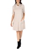 petites womens cowlneck mini sweaterdress