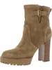 womens faux suede pull on booties