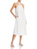 womens twist-neck midi halter dress