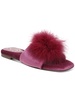 francie womens faux shearling slip on slide slippers