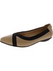 womens faux leather slip on ballet flats