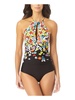 womens floral high-neck one-piece swimsuit