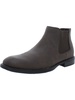 mens faux leather chelsea boots