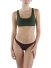 womens ribbed nylon bikini swim top