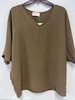 women's let’s chill top in olive