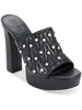 womens leather embellished slide sandals