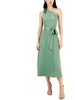 womens satin midi fit & flare dress