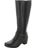 malia womens sleek zipper closure knee-high boots