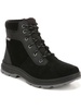 womens water resistant round toe combat & lace-up boots