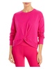 womens long sleeve front twist pullover sweater