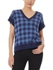 womens knit check print sweater vest