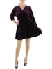 petites womens velvet mini cocktail and party dress